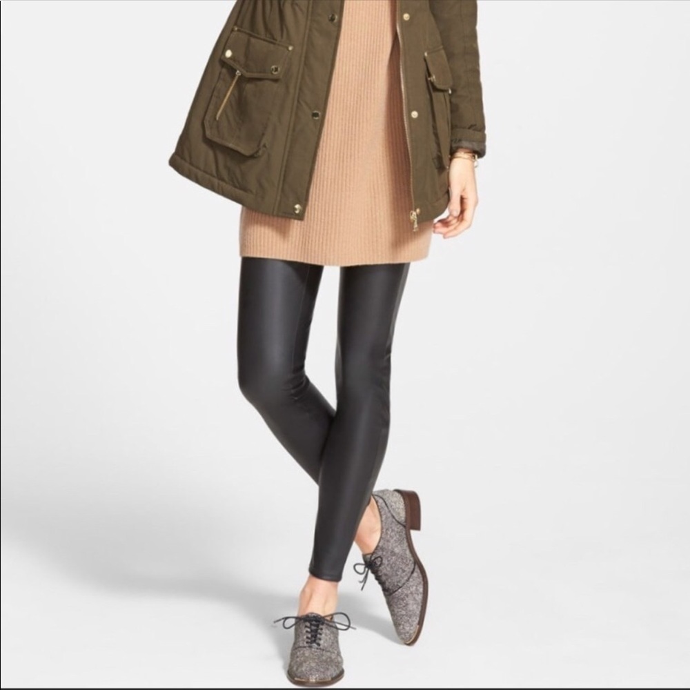 NEW Leith Faux Leather Black Leggings Sz Small